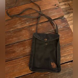 Dark Grey Fjallraven Crossbody Pocket Bag